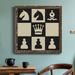 Latitude Run® Chess Puzzle IV-Premium Framed Canvas - Ready To Hang Canvas, Solid Wood in Black/Blue/Gray | 27.5 H x 27.5 W x 1.5 D in | Wayfair