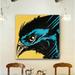 Red Barrel Studio® Raven 1 by Josh Ruggs - Wrapped Canvas Painting Canvas in Black/Blue/Brown | 18 H x 18 W x 1.5 D in | Wayfair