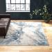 Blue/Brown 63 x 0.35 in Area Rug - Steelside™ Lemaire Rectangle Abstract Machine Woven Area Rug in Navy/Gray/Beige | 63 W x 0.35 D in | Wayfair