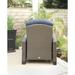 Winston Porter Bentlie (Indigo) Cushioned Aluminum Fully Woven Recliner Wicker/Rattan in Brown/Gray | 37.2 H x 31.3 W x 36 D in | Outdoor Furniture | Wayfair