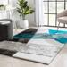 White 63 x 47 x 1.8 in Area Rug - Well Woven Teal Gray Area Rug Polyester | 63 H x 47 W x 1.8 D in | Wayfair LOL-26-4