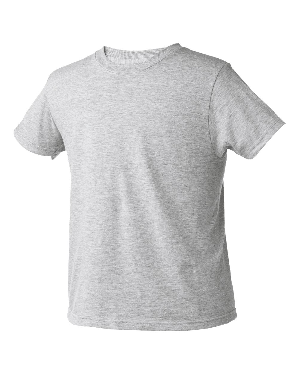 Tultex 0235TC Youth Fine Jersey T-Shirt in Heather Grey size Small | Cotton 235