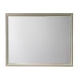 Rectangular Wood Encased Dresser Top Mirror, Champagne Silver - 35.4 H x 0.8 W x 45.5 L Inches