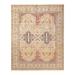 Overton Hand Knotted Wool Vintage Inspired Traditional Mogul Ivory Area Rug - 8' 3" x 10' 3"