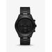 Michael Kors Oversized Slim Runway Black-Tone Watch Black One Size