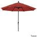 California Umbrella 11' Rd. Aluminum Market Umbrella, Crank Lift, Collar Tilt, Dbl Wind Vent, Black Finish, Pacifica Fabric