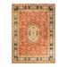 Overton Hand Knotted Wool Vintage Inspired Traditional Mogul Orange Area Rug - 8' 10" x 12' 2"
