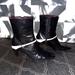 Nine West Shoes | Nine West Black &White Heeled Boots Size 7 Euc | Color: Black/White | Size: 7