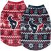 FOCO Houston Texans Reversible Holiday Dog Sweater