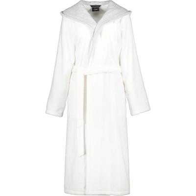 Cawö Bademäntel Damen Kapuze Classic 4345 weiß-silber - 607 XL