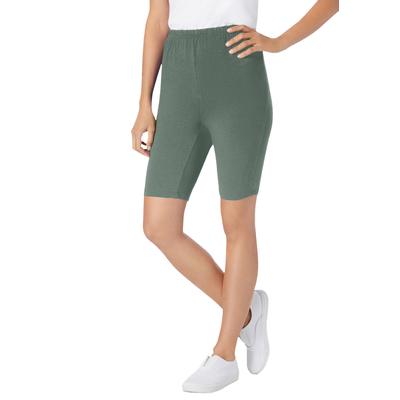Plus Size Women's Stretch Cotton Bike Short by Woman Within in Pine (Size 5X)