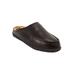 Extra Wide Width Men's Fur-Lined Clog Slippers by KingSize in Black (Size 11 EW)