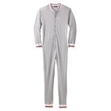 Men's Big & Tall Waffle Thermal Union Suit by KingSize in Heather Grey (Size 7XL) Pajamas