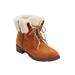 Wide Width Women's The Leighton Weather Boot by Comfortview in Cognac (Size 9 1/2 W)