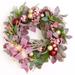 Blush Christmas Wreath by BrylaneHome in Pink Multi