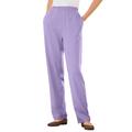 Plus Size Women's 7-Day Knit Straight Leg Pant by Woman Within in Soft Iris (Size S)