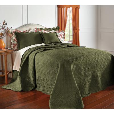 Florence Oversized Bedspread by BrylaneHome in Green (Size KING)