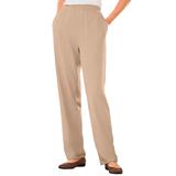 Plus Size Women's 7-Day Knit Straight Leg Pant by Woman Within in New Khaki (Size M)