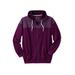Men's Big & Tall French Terry Snow Lodge Hoodie by KingSize in Dark Burgundy (Size 5XL)