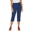 Plus Size Women's The Knit Jean Capri (With Pockets) by Catherines in Comfort Wash (Size 4XWP)