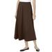 Plus Size Women's Ponte Knit A-Line Skirt by Woman Within in Chocolate (Size 14/16)