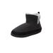 Extra Wide Width Men's Sherpa Lined Comfort Slipper Boot by KingSize in Black (Size 12 EW)