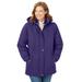 Plus Size Women's Water-Resistant Parka by TOTES in Purple (Size 2X)