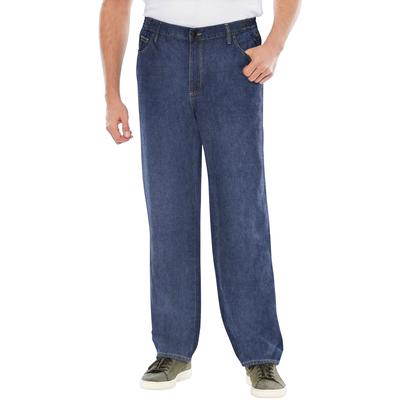 Men's Big & Tall Lightweight Comfort Side-Elastic 5-Pocket Jeans by Liberty Blues in Indigo (Size 48 40)