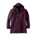 Men's Big & Tall Fleece-Lined Slicker Rain Coat by KingSize in Dark Burgundy (Size 6XL) Raincoat