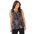 Plus Size Women's AnyWear Tank by Catherines in Grey Animal (Size 2X)