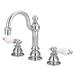 dCOR design Vintage Classic Widespread Bathroom Faucet w/ Drain Assembly in Gray | Wayfair DCRN4828 43068907