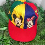 Disney Accessories | Mickey Mouse Disney Vtg Goofy'sy Hat Co Snap Back Hip Hop Hat Multi Color | Color: Orange/Red | Size: Youth