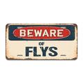 SignMission Beware of Flys Aluminum Plate Frame Aluminum in Black/Gray/Red | 12 H x 6 W x 0.1 D in | Wayfair A-LP-04-547