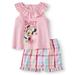 Disney Matching Sets | New Disney Minnie Mouse Baby Pink Outfit Set Ruffle Top Shorts Sweet Like Mommy | Color: Pink | Size: 0-3mb