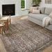 Brown/White 60 x 0.19 in Area Rug - Amber Lewis x Loloi Billie Oriental Ink/Salmon Area Rug Polyester | 60 W x 0.19 D in | Wayfair