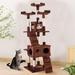 Tucker Murphy Pet™ 67" Malec Five-Level Tall Cat Tree Manufactured Wood in Brown | 66.5 H x 19.7 W x 19.7 D in | Wayfair