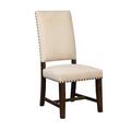 Red Barrel Studio® Solid Wood Side Chair Wood/Upholstered/Fabric in Brown | 42 H x 20.5 W x 26.25 D in | Wayfair 167B5E1A0A0D47C9A7DDBDB58AC0288B