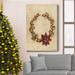 The Holiday Aisle® Wreath Premium Gallery Wrapped Canvas - Ready To Hang Wreath Canvas, Solid Wood in Brown/Red/White | 27 H x 18 W x 1 D in | Wayfair