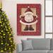 The Holiday Aisle® Polka Dot Joy Santa Premium Gallery Wrapped Canvas - Ready To Hang Polka Dot Joy Santa Canvas, in White | Wayfair