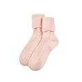 iMongol 100% Pure Cashmere Bed Socks for Women Ladies Wife Mother, Smooth Toes and Heel by Hand Sewing, warm and cosy socks, One Size (1 Pair) (Light pink)