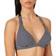 Marc O'Polo Body & Beach Women's Mix Top Triangel Bikini Oberteil, Blauschwarz, 42