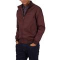 Ben Sherman Mens Signature Harrington Jacket Bordeaux 100% Cotton Checked Lining Mens Coats