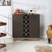 Furniture of America Lymu Contemporary Brown Wood 5-shelf Wine Cabinet