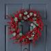 Nolta 29" Eucalyptus Artificial Wreath with Berries by Christopher Knight Home - Green + Red