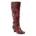 Wide Width Women's The Cleo Wide Calf Boot by Comfortview in Burgundy (Size 12 W)