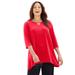 Plus Size Women's AnyWear Keyhole Tunic by Catherines in Classic Red (Size 3X)