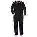 Men's Big & Tall Waffle Thermal Union Suit by KingSize in Black (Size XL) Pajamas