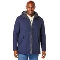 Men's Big & Tall Sherpa-Lined Parka by KingSize in Navy (Size XL)