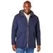 Men's Big & Tall Sherpa-Lined Parka by KingSize in Navy (Size 8XL)