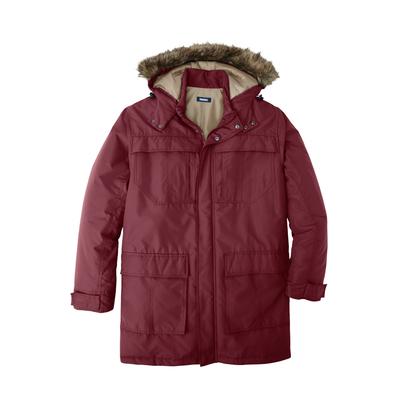 Men's Big & Tall Arctic Snorkel Parka by KingSize in Burgundy (Size 5XL) Coat